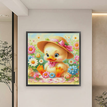 Little Yellow Duck - 14CT Stamped Cross Stitch 60*60CM£¨Egyptian cotton£©£¨Spring£©