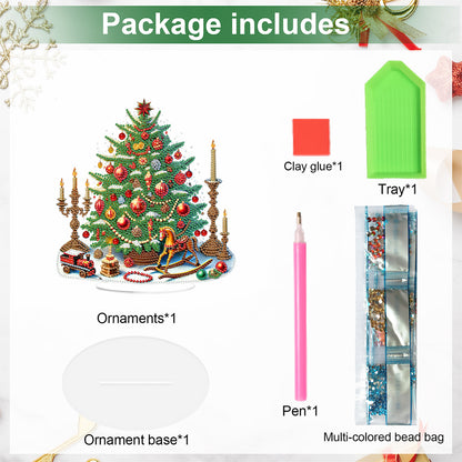 2D Flat Xmas DIY Desktop Diamond Art Kits Diamond Painting Desktop Ornaments Kit