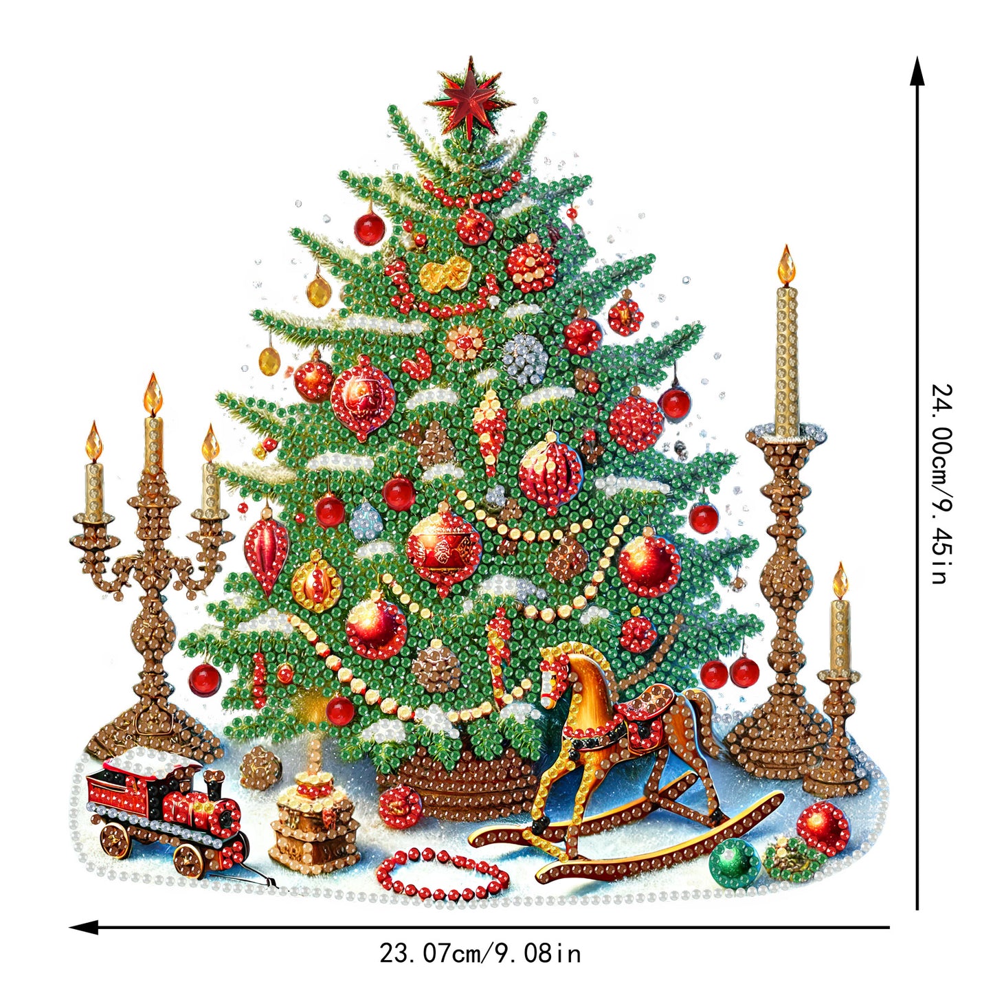 2D Flat Xmas DIY Desktop Diamond Art Kits Diamond Painting Desktop Ornaments Kit