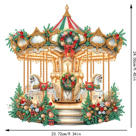 2D Flat Xmas DIY Desktop Diamond Art Kits Diamond Painting Desktop Ornaments Kit