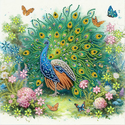 Peacock - Special Shaped Drill Diamond Painting 30*30CM
