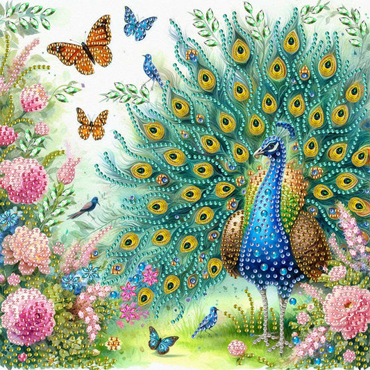 Peacock - Special Shaped Drill Diamond Painting 30*30CM