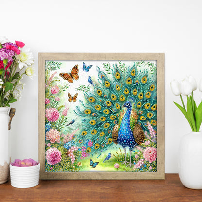 Peacock - Special Shaped Drill Diamond Painting 30*30CM