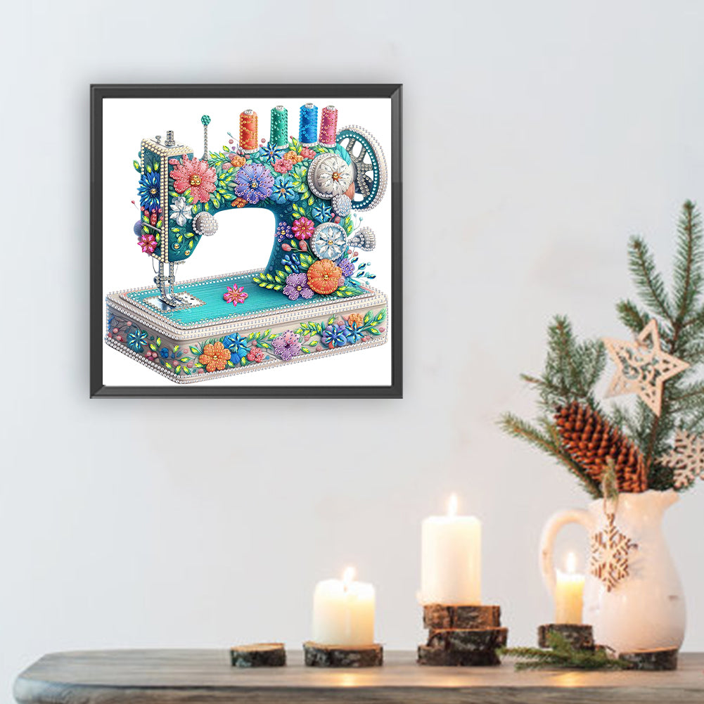 Vintage Sewing Machine - Special Shaped Drill Diamond Painting 30*30CM