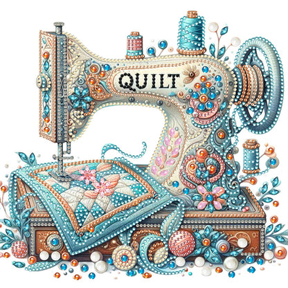 Sewing Machine - Special Shaped Drill Diamond Painting 30*30CM