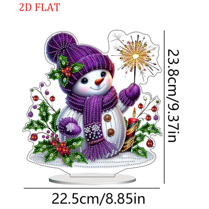2D Flat DIY Diamond Painting Desktop Ornaments Kit for Home Office Desktop Decor
