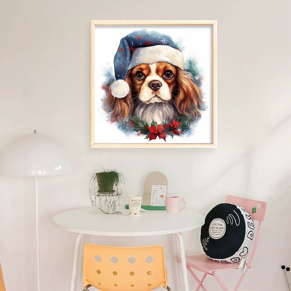 Christmas Puppy - 11CT Stamped Cross Stitch 40*40CM