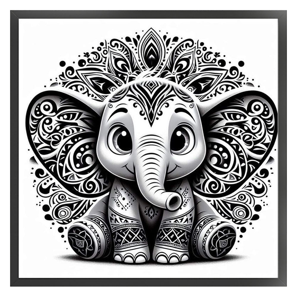 Silhouette Dumbo - 11CT Stamped Cross Stitch 40*40CM
