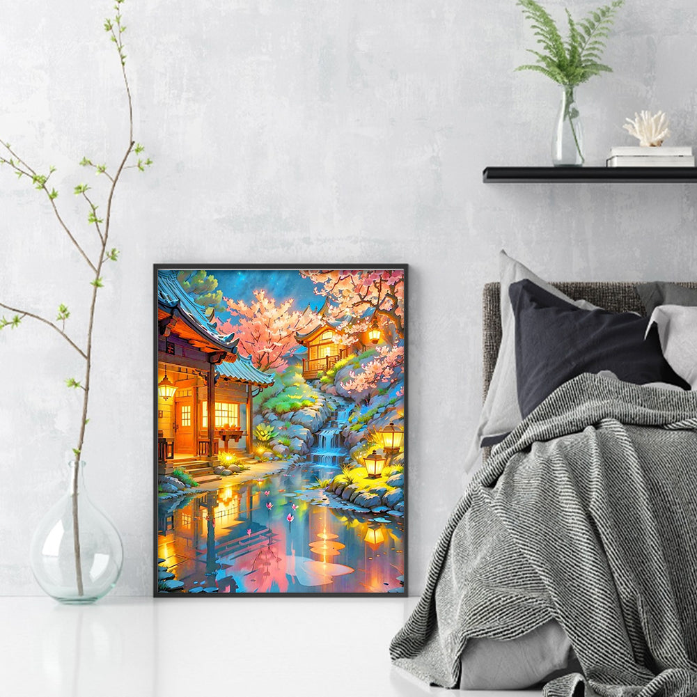 Night Scene - 11CT Stamped Cross Stitch 40*53CM