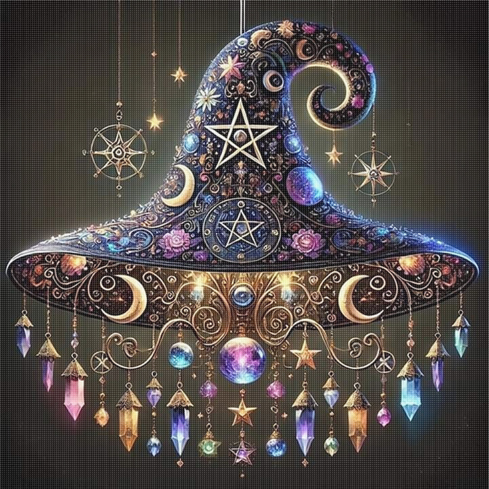 Wizard Hat - 11CT Stamped Cross Stitch 40*40CM