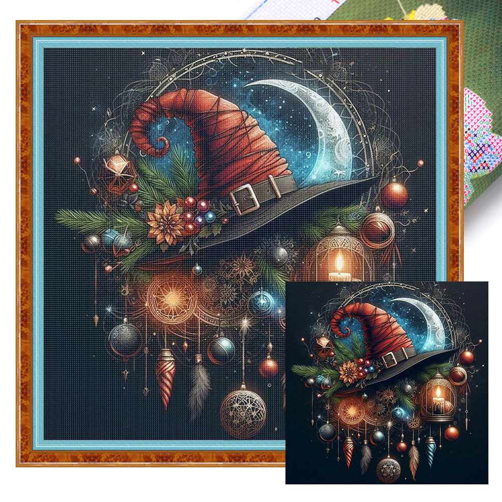 Wizard Hat - 11CT Stamped Cross Stitch 40*40CM