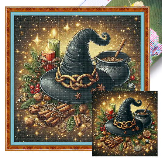 Wizard Hat - 11CT Stamped Cross Stitch 40*40CM