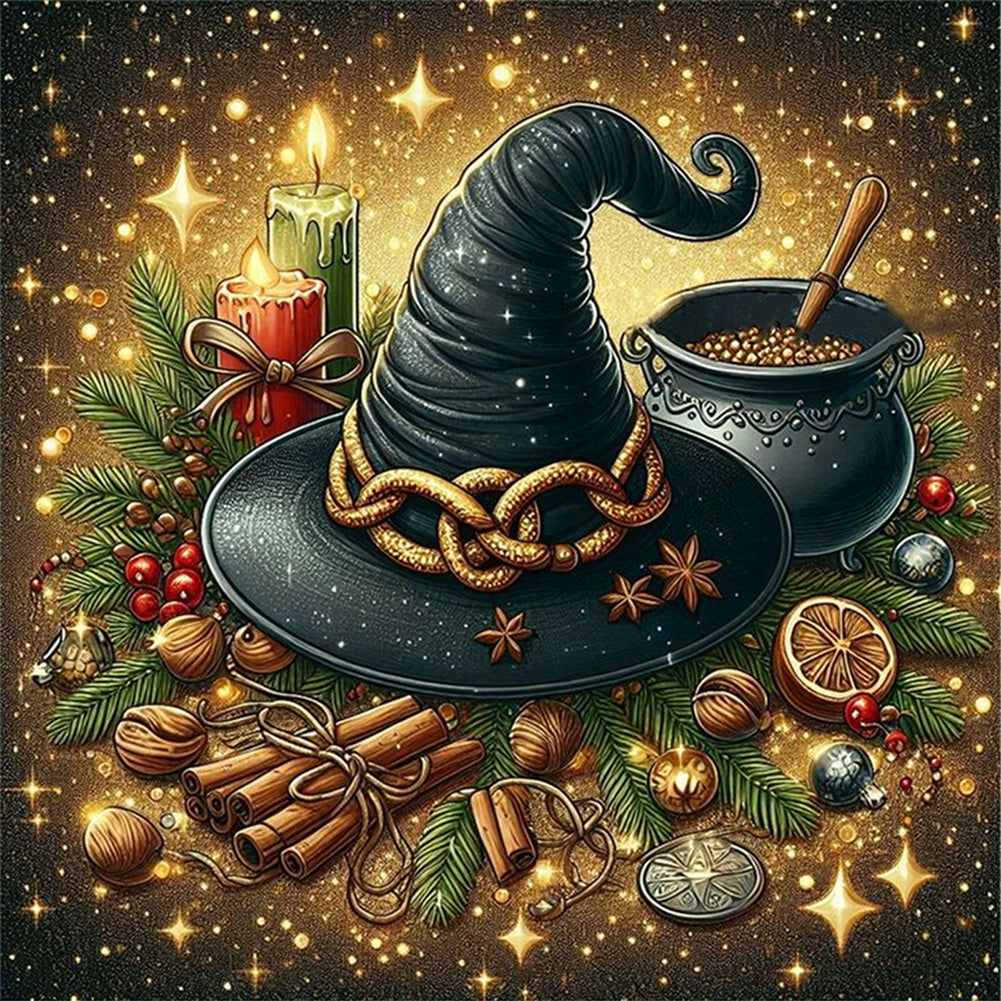 Wizard Hat - 11CT Stamped Cross Stitch 40*40CM