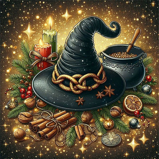 Wizard Hat - 11CT Stamped Cross Stitch 40*40CM