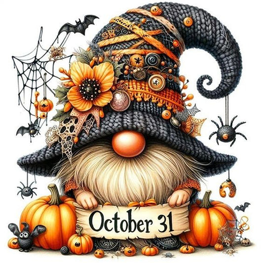 Pumpkin Gnome - 11CT Stamped Cross Stitch 40*40CM