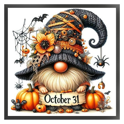 Pumpkin Gnome - 11CT Stamped Cross Stitch 40*40CM