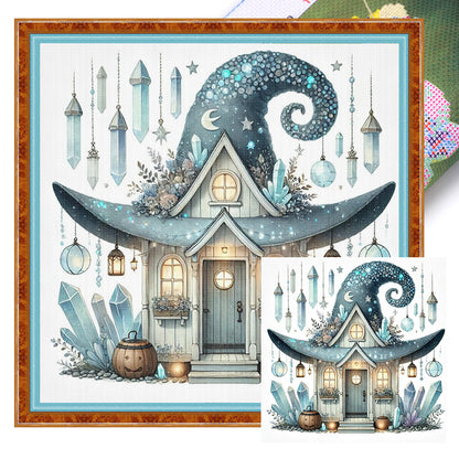 Halloween Cottage - 11CT Stamped Cross Stitch 40*40CM