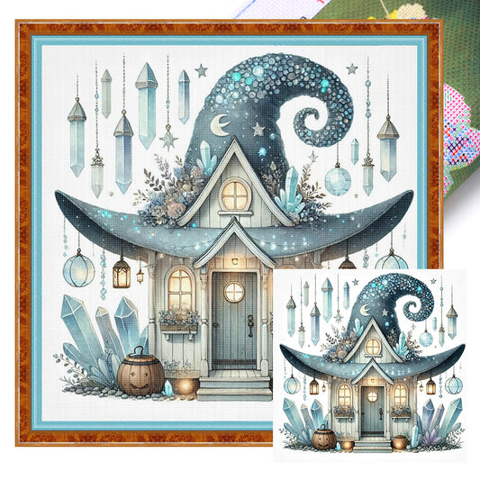 Halloween Cottage - 11CT Stamped Cross Stitch 40*40CM