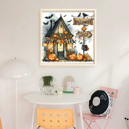 Halloween Hut - 11CT Stamped Cross Stitch 40*40CM