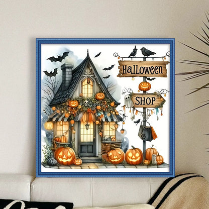 Halloween Hut - 11CT Stamped Cross Stitch 40*40CM