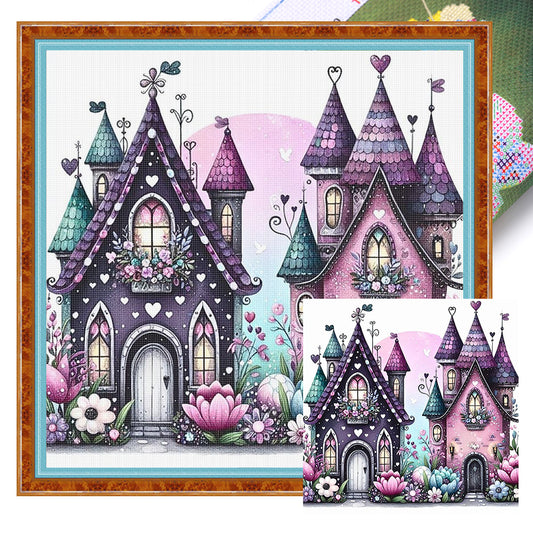 Halloween Cottage - 11CT Stamped Cross Stitch 40*40CM