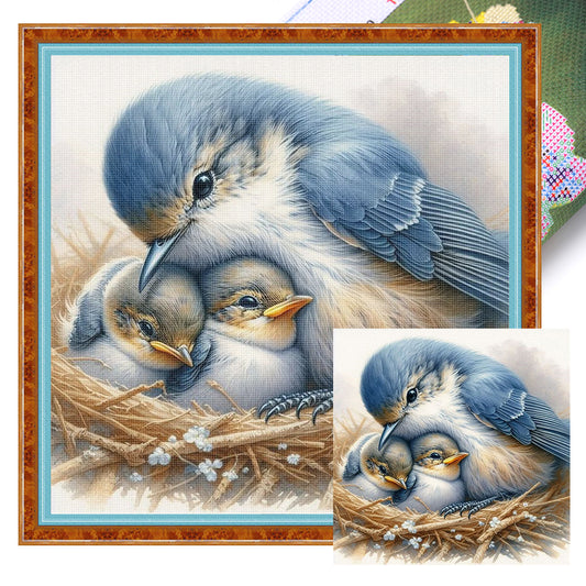 Bluebird - 11CT Stamped Cross Stitch 40*40CM