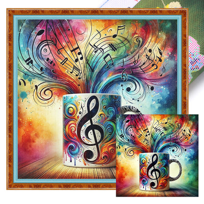 Cup Notes - 11CT Stamped Cross Stitch 40*40CM
