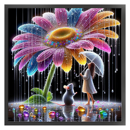 Tiger And Daisy - 11CT Stamped Cross Stitch 40*40CM