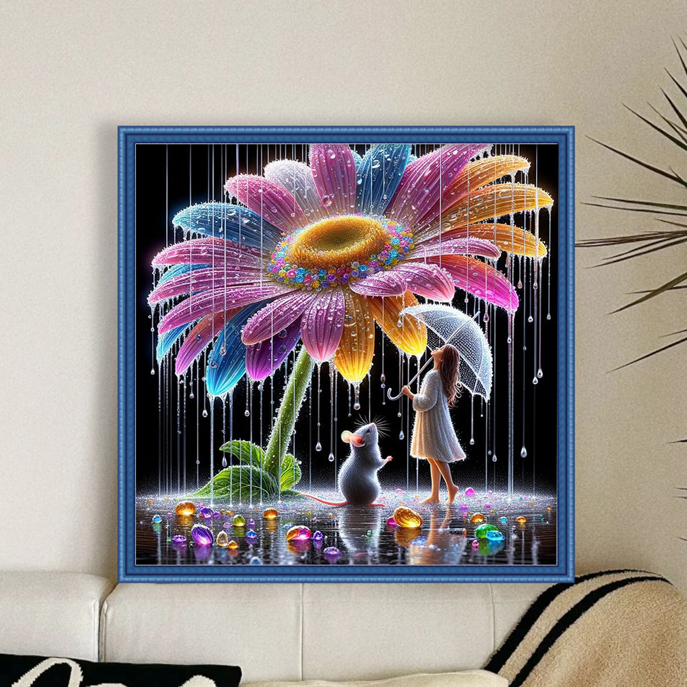 Tiger And Daisy - 11CT Stamped Cross Stitch 40*40CM