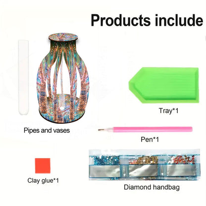 Diamond Painting Flower Vase Desktop Diamond Art Kits for Home Office Decor