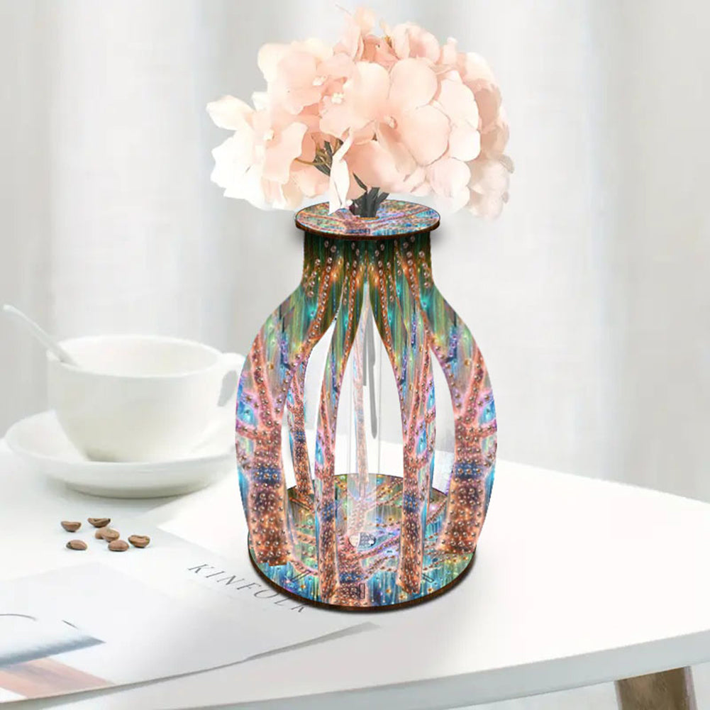 Diamond Painting Flower Vase Desktop Diamond Art Kits for Home Office Decor