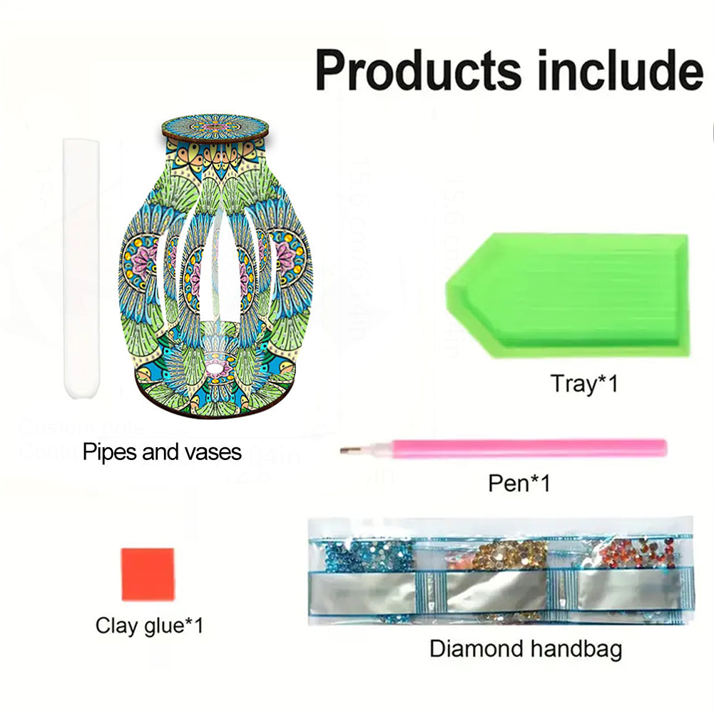Diamond Painting Flower Vase Desktop Diamond Art Kits for Home Office Decor