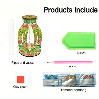 Diamond Painting Flower Vase Desktop Diamond Art Kits for Home Office Decor