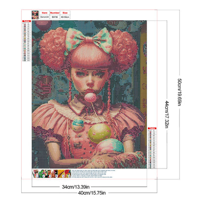 Girl - Full Round Drill Diamond Painting 40*50CM