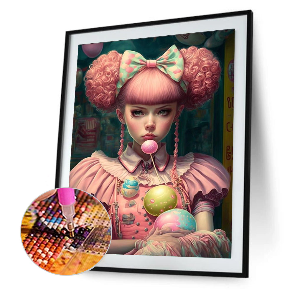 Girl - Full Round Drill Diamond Painting 40*50CM