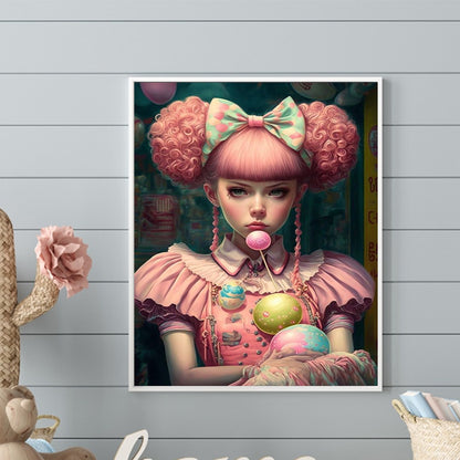 Girl - Full Round Drill Diamond Painting 40*50CM