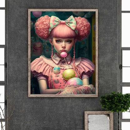 Girl - Full Round Drill Diamond Painting 40*50CM