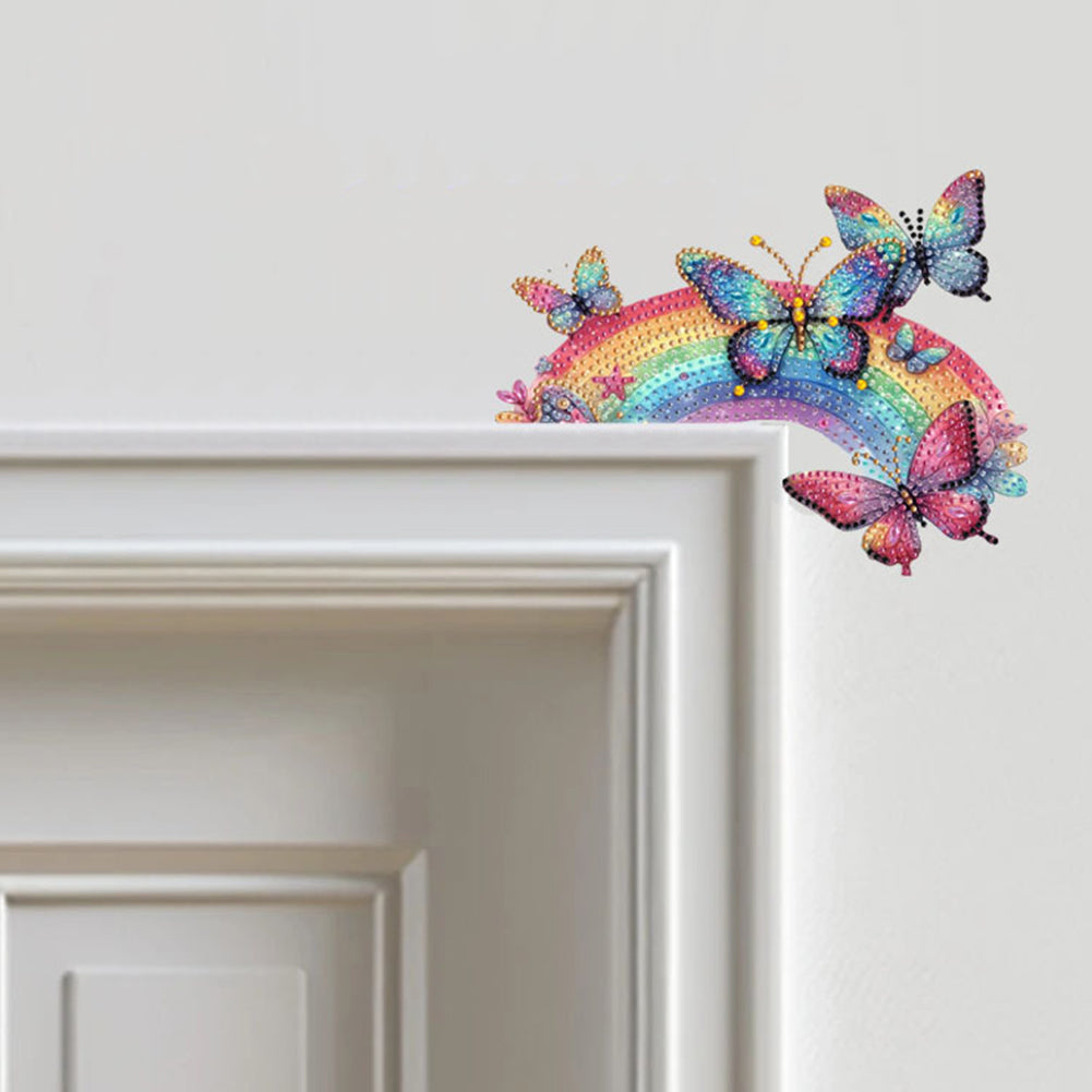 2D Flat Diamond Painting Door Corner Sign DIY Diamond Art Door Right Angle Sign