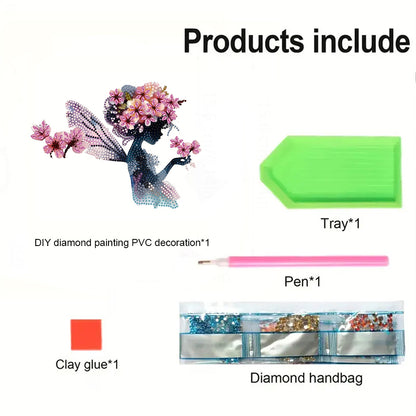 2D Flat Diamond Painting Door Corner Sign DIY Diamond Art Door Right Angle Sign