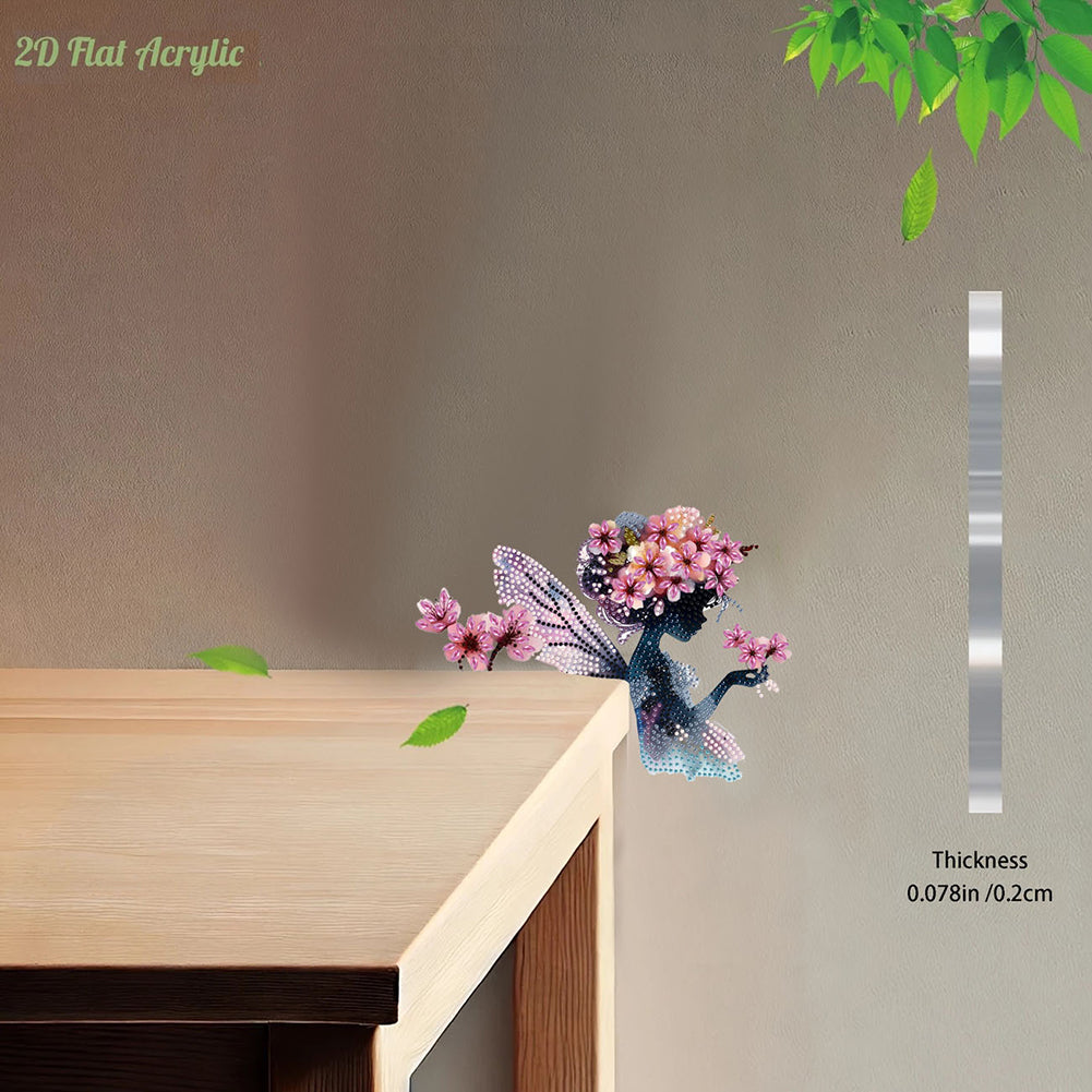 2D Flat Diamond Painting Door Corner Sign DIY Diamond Art Door Right Angle Sign