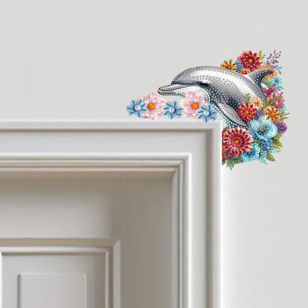 2D Flat Diamond Painting Door Corner Sign DIY Diamond Art Door Right Angle Sign