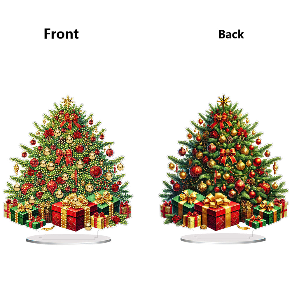 2D Flat Xmas DIY Desktop Diamond Art Kits Diamond Painting Desktop Ornaments Kit