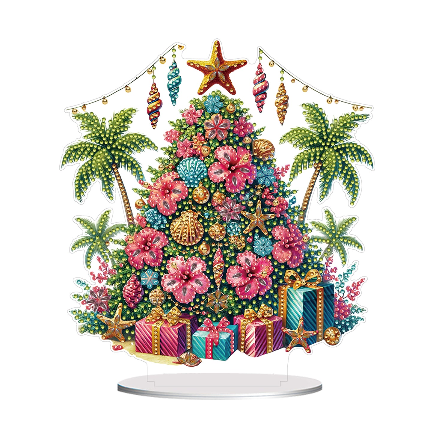 2D Flat Xmas DIY Desktop Diamond Art Kits Diamond Painting Desktop Ornaments Kit