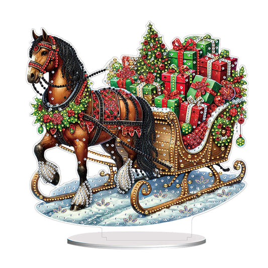 2D Flat Xmas DIY Desktop Diamond Art Kits Diamond Painting Desktop Ornaments Kit