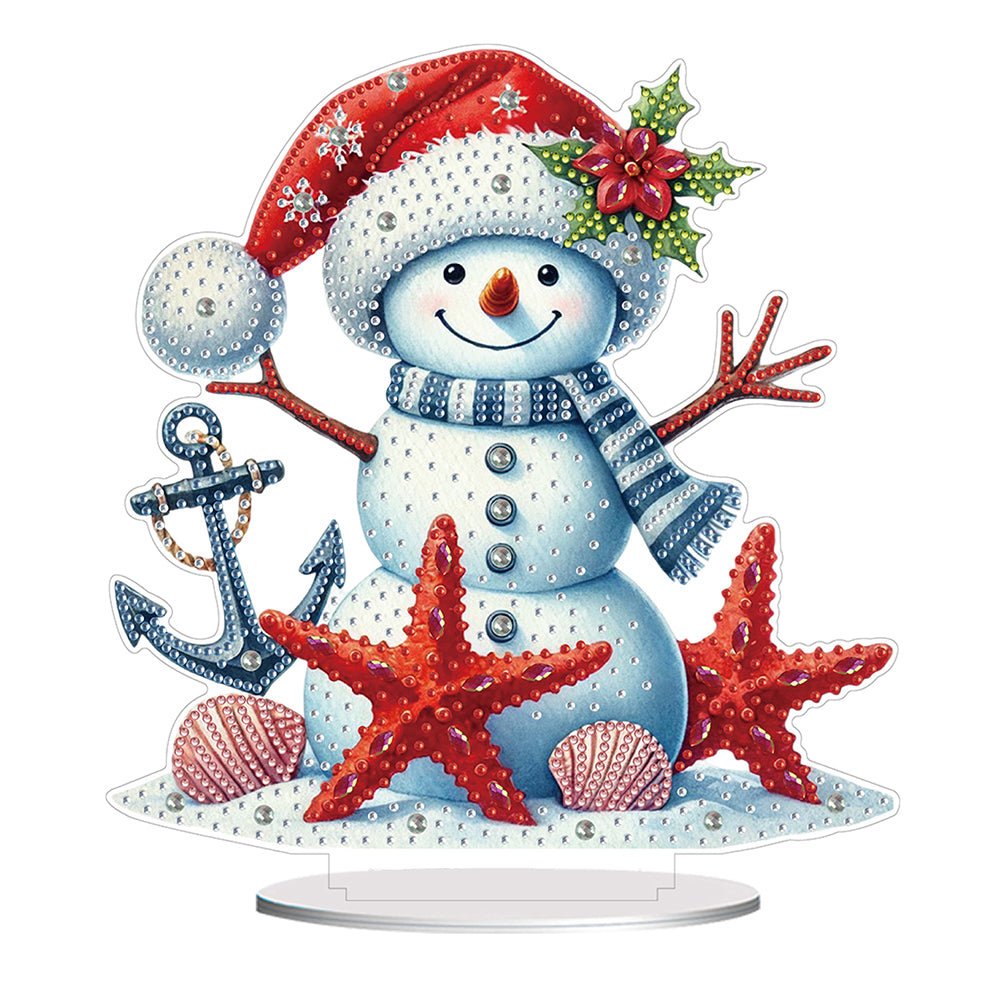 2D Flat Xmas DIY Desktop Diamond Art Kits Diamond Painting Desktop Ornaments Kit