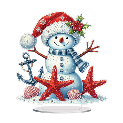 2D Flat Xmas DIY Desktop Diamond Art Kits Diamond Painting Desktop Ornaments Kit