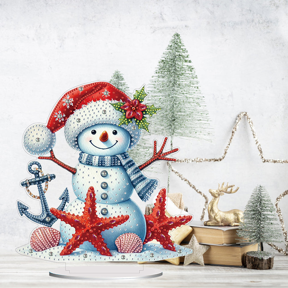 2D Flat Xmas DIY Desktop Diamond Art Kits Diamond Painting Desktop Ornaments Kit