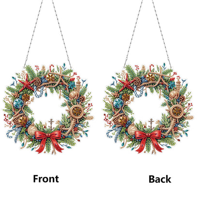 Xmas 2D Flat DIY Diamond Art Pendant Special Shape Wall Decor for Home & Windows