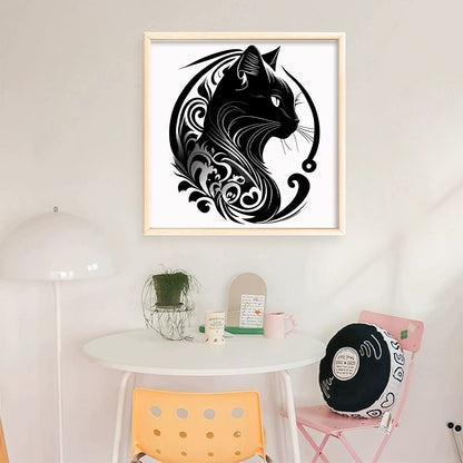 Silhouette-Cat - 11CT Stamped Cross Stitch 40*40CM