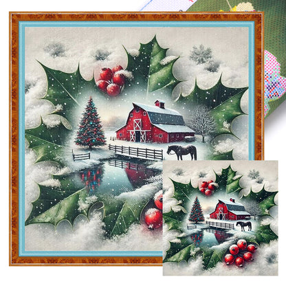 Leaf Scenery - 11CT Stamped Cross Stitch 45*45CM